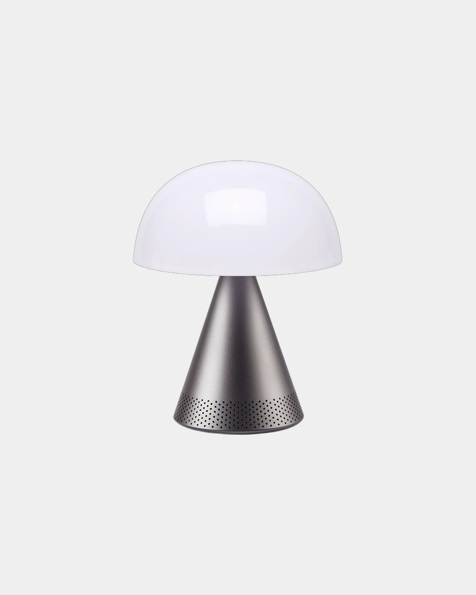 Lampada LED alluminio Lexon Mina L Audio da personalizzare - Grigio canna di fucile