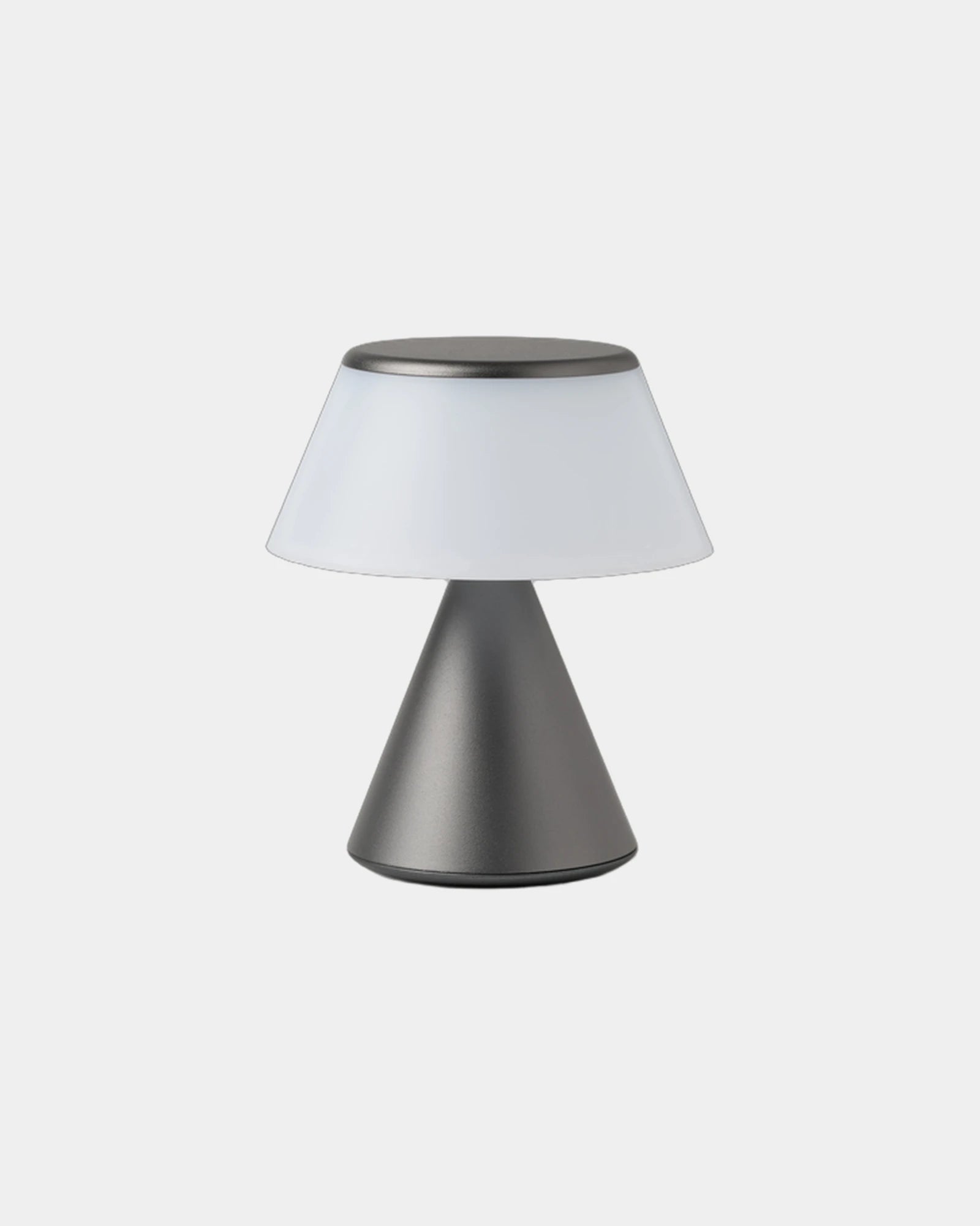 Lampada LED alluminio Lexon Luma S da personalizzare - Grigio canna di fucile