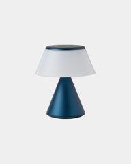 Lampada LED alluminio Lexon Luma S da personalizzare - Blu scuro