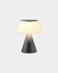 Lampada LED alluminio Lexon Luma L da personalizzare - Grigio canna di fucile
