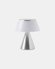 Lampada LED alluminio Lexon Luma L da personalizzare - Alluminio lucido