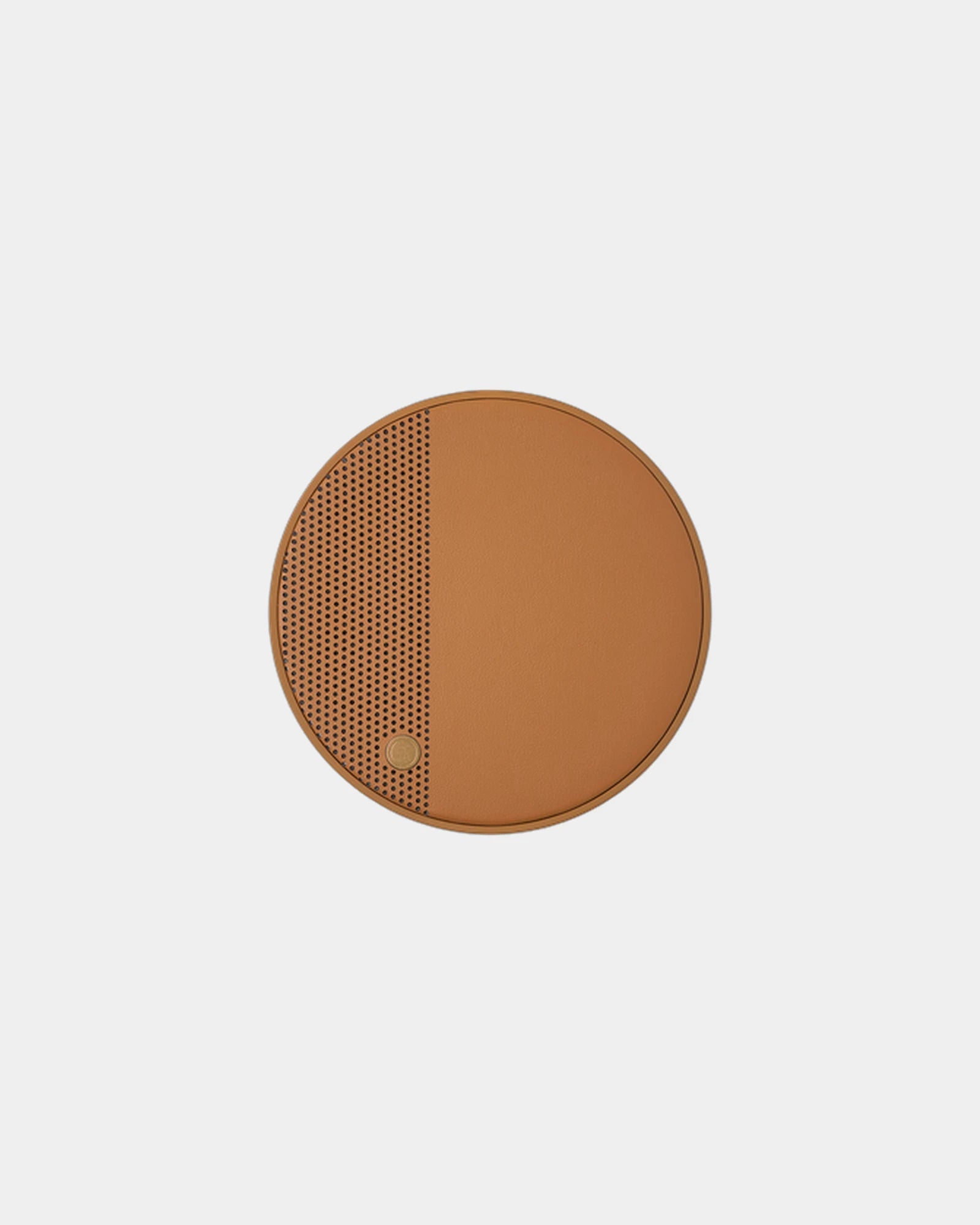 Speaker caricatore wireless Oslo Energy+ da personalizzare - Similpelle marrone/oro