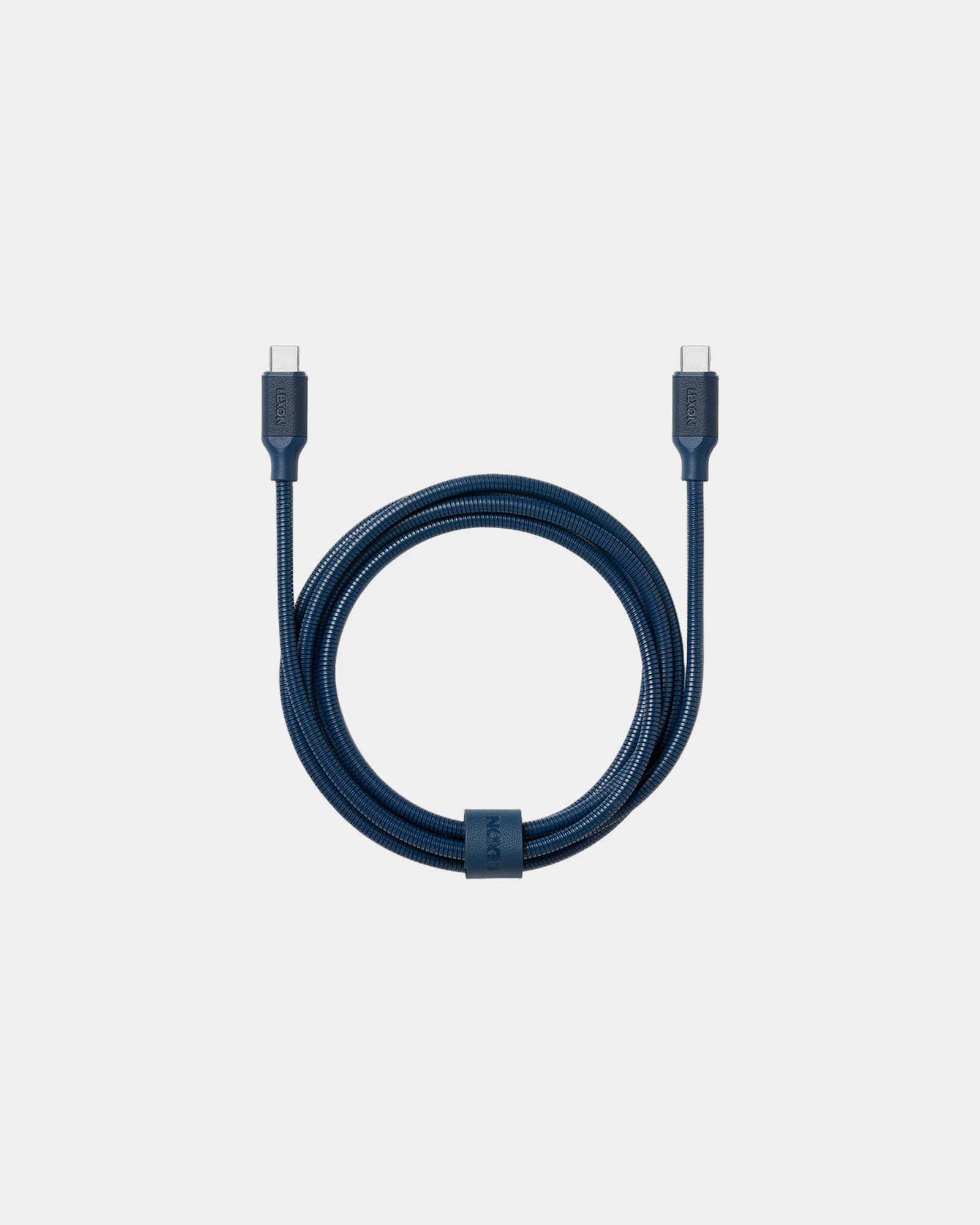 Cavo USB-C metallo Lexon Metali-C 1,5m da personalizzare - Blu scuro