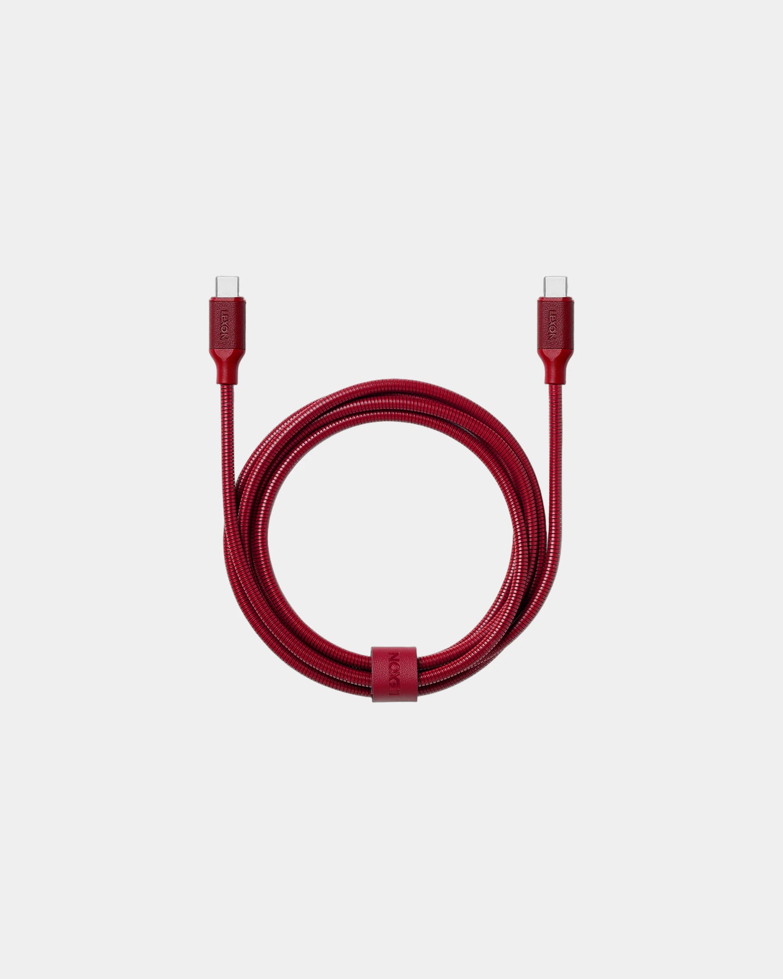 Cavo USB-C metallo Lexon Metali-C 1,5m da personalizzare - Rosso scuro