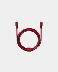 Cavo USB-C metallo Lexon Metali-C 1,5m da personalizzare - Rosso scuro