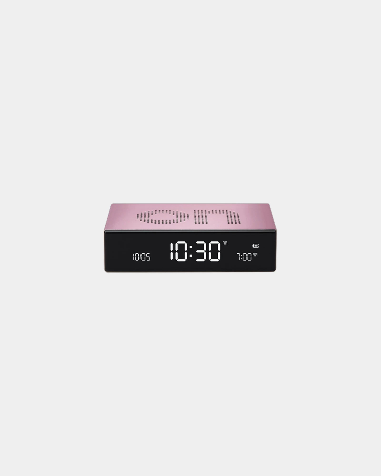 Sveglia LCD alluminio Lexon Flip Premium da personalizzare - Rosa chiaro