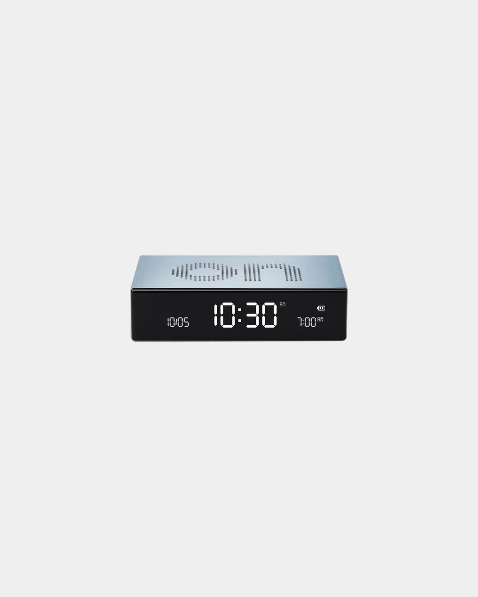 Sveglia LCD alluminio Lexon Flip Premium da personalizzare - Azzurro