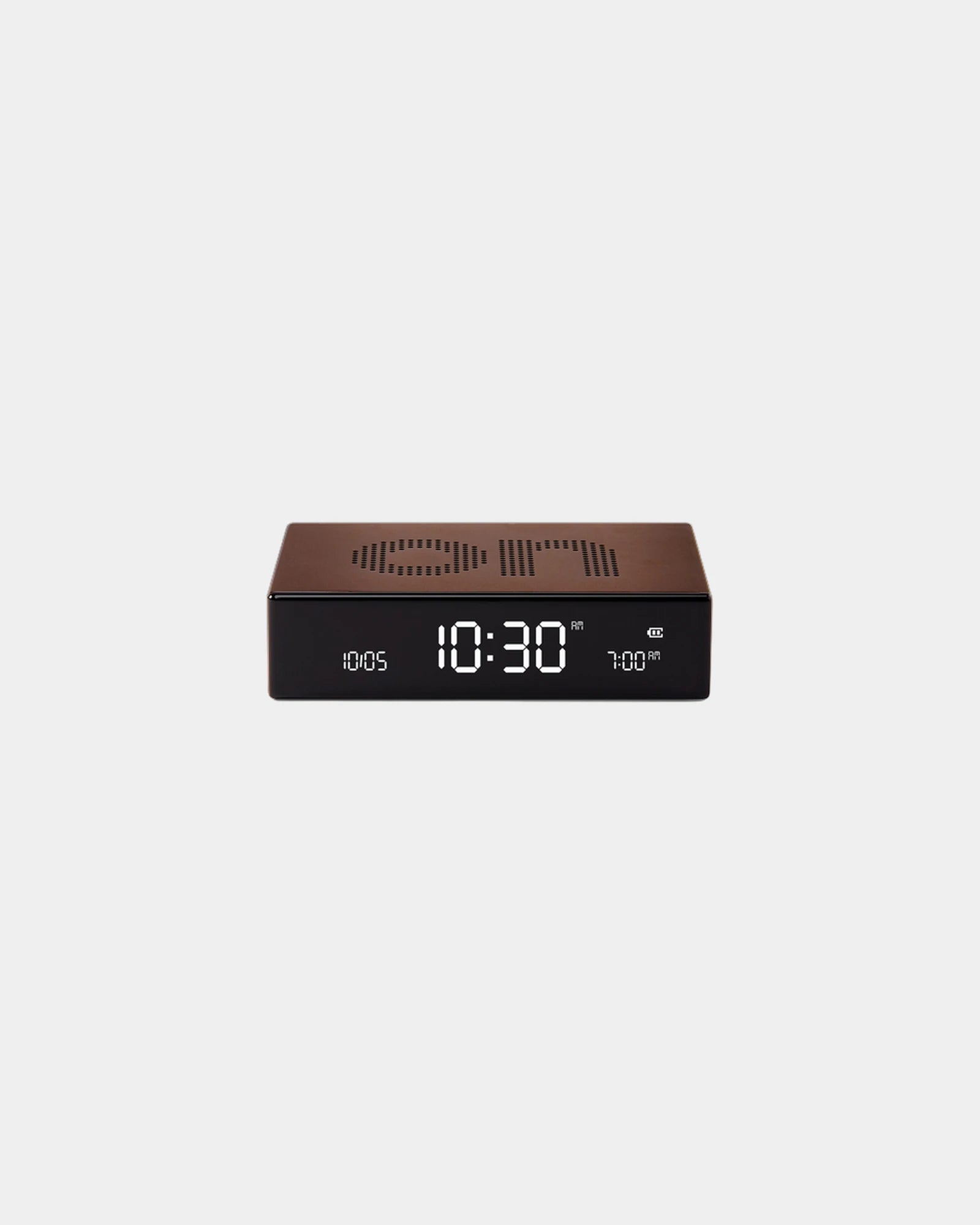 Sveglia LCD alluminio Lexon Flip Premium da personalizzare - Bronzo