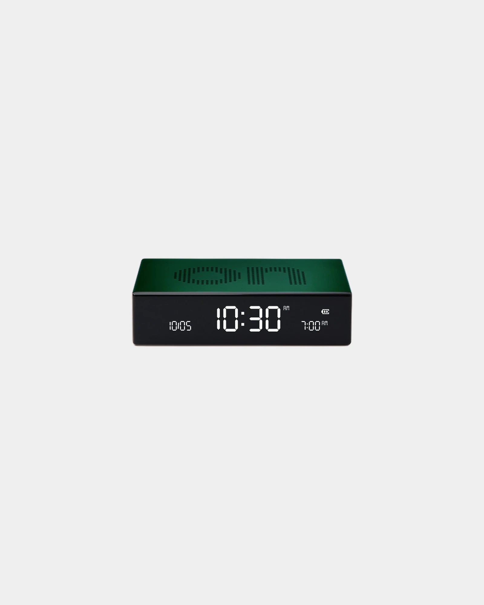 Sveglia LCD alluminio Lexon Flip Premium da personalizzare - Verde scuro