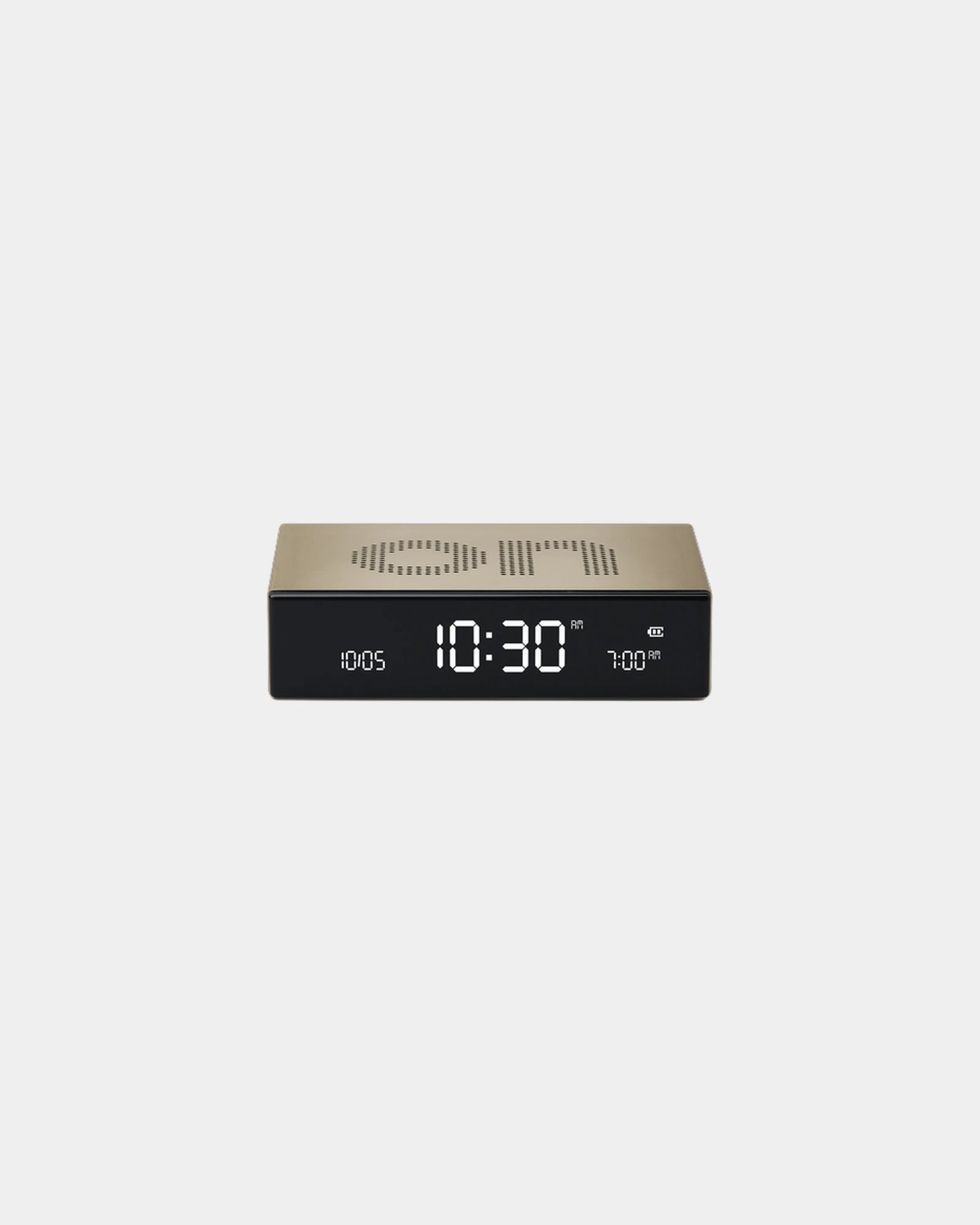 Sveglia LCD alluminio Lexon Flip Premium da personalizzare - Oro