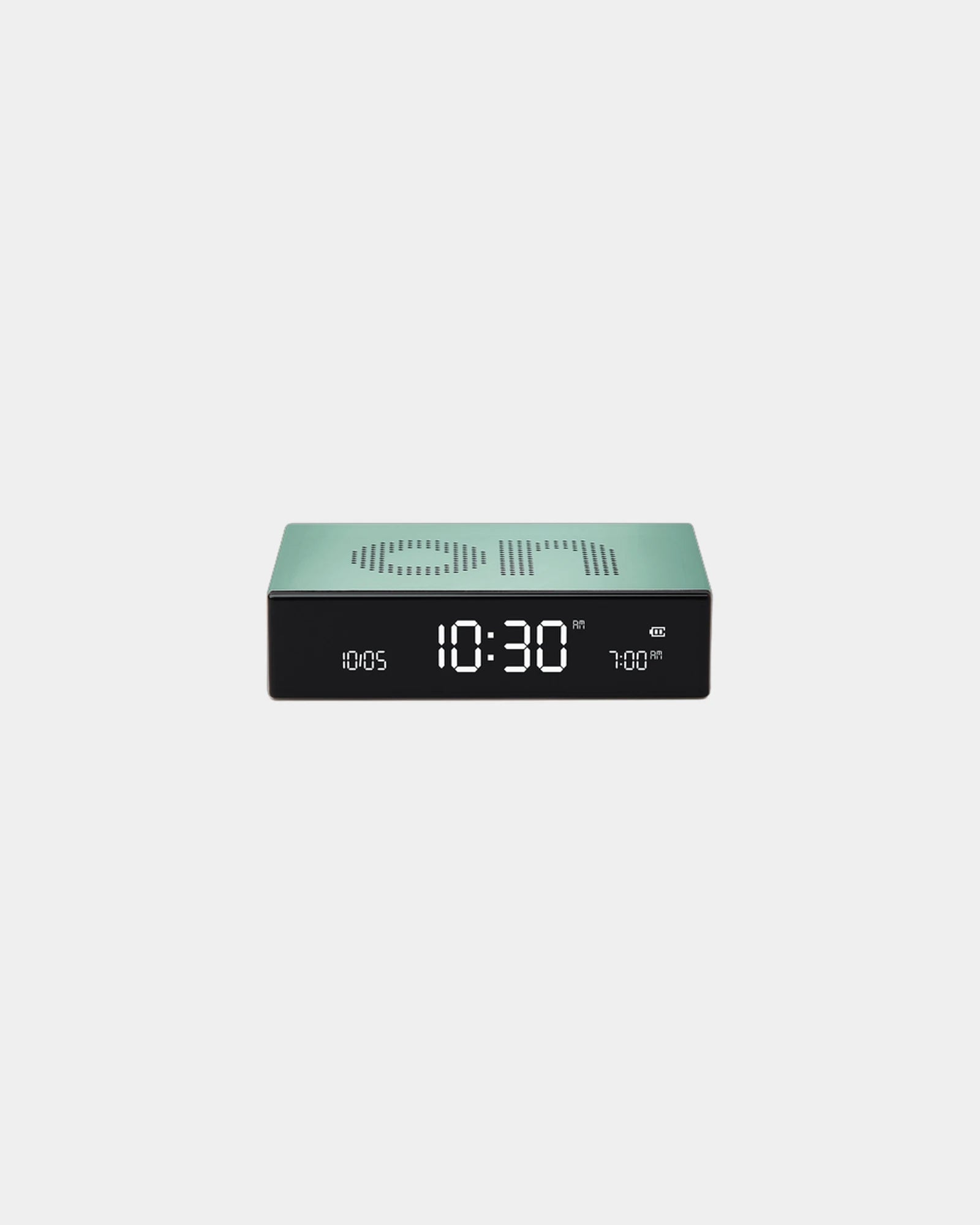 Sveglia LCD alluminio Lexon Flip Premium da personalizzare - Menta