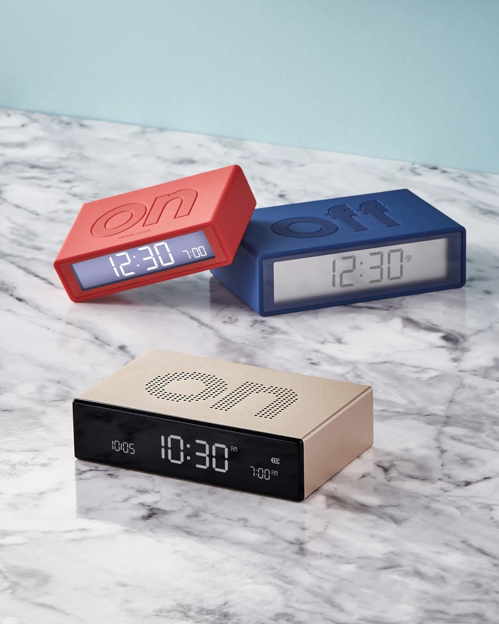 Sveglia LCD alluminio Lexon Flip Premium da personalizzare - 5