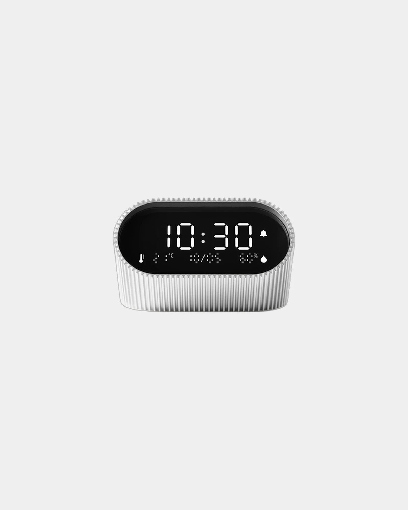 Lampada sveglia alba Lexon Ray Clock da personalizzare - Alluminio grezzo