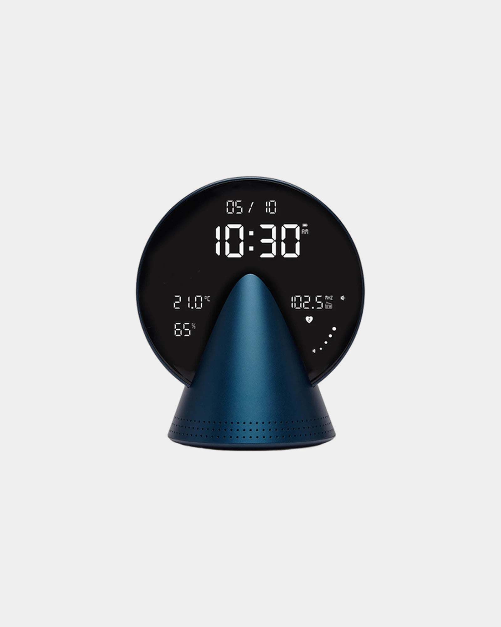Radiosveglia Bluetooth Lexon Conic Clock da personalizzare - Blu Lapis