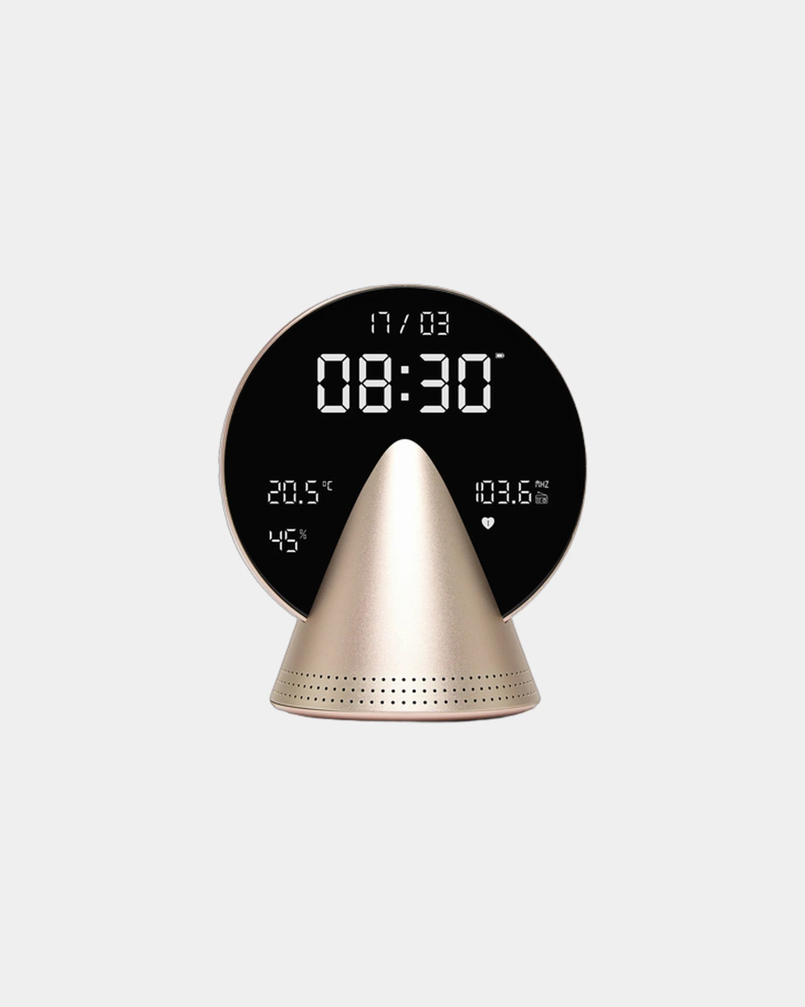 Radiosveglia Bluetooth Lexon Conic Clock da personalizzare - Miele Dorato