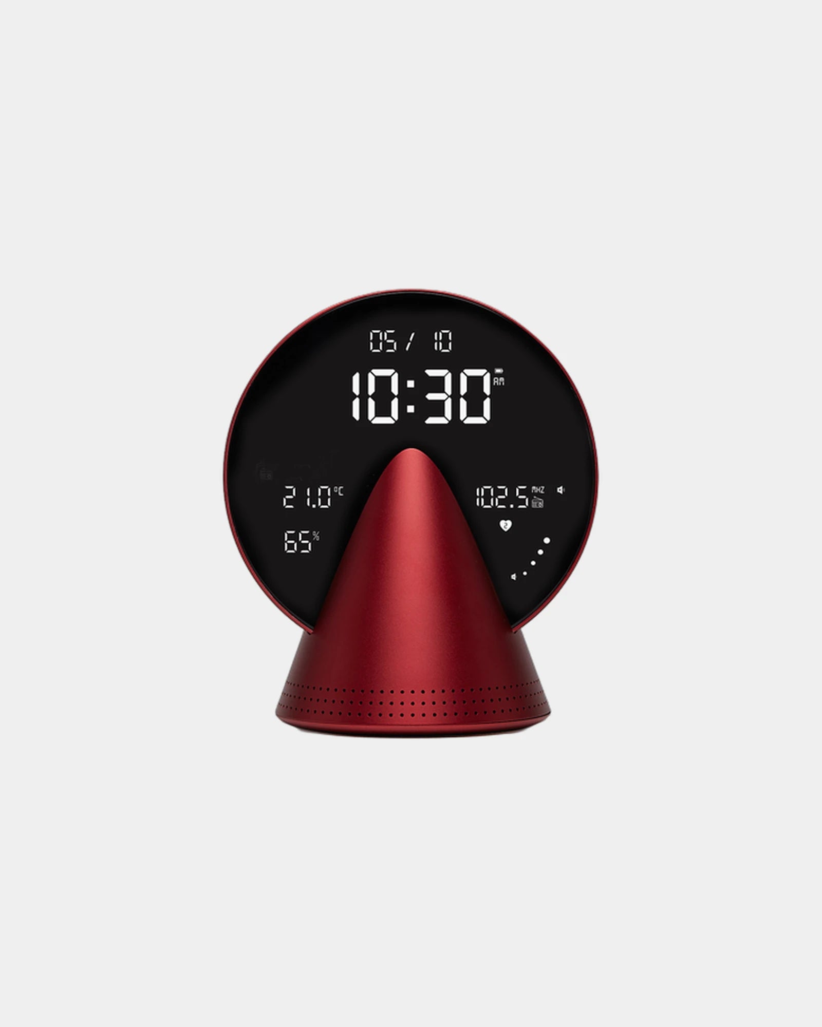 Radiosveglia Bluetooth Lexon Conic Clock da personalizzare - Rosso Cherry