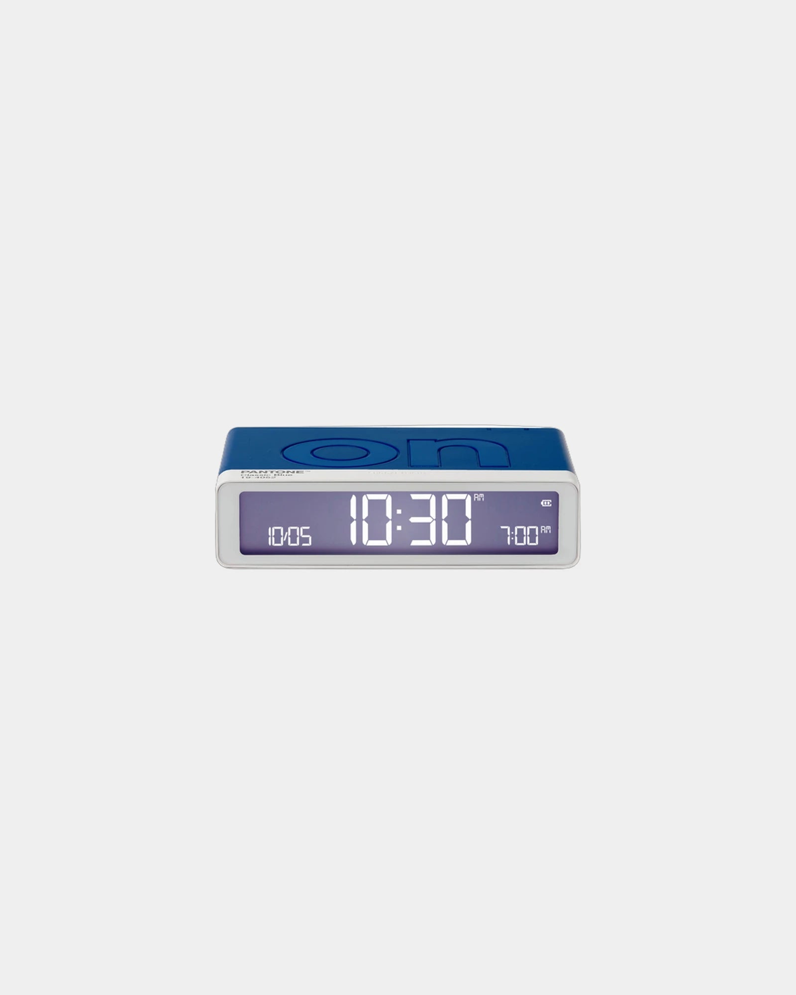Sveglia LCD Lexon Flip+ ricaricabile da personalizzare - Blu classico