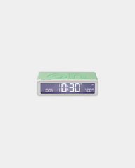Sveglia LCD Lexon Flip+ ricaricabile da personalizzare - Verde pastello