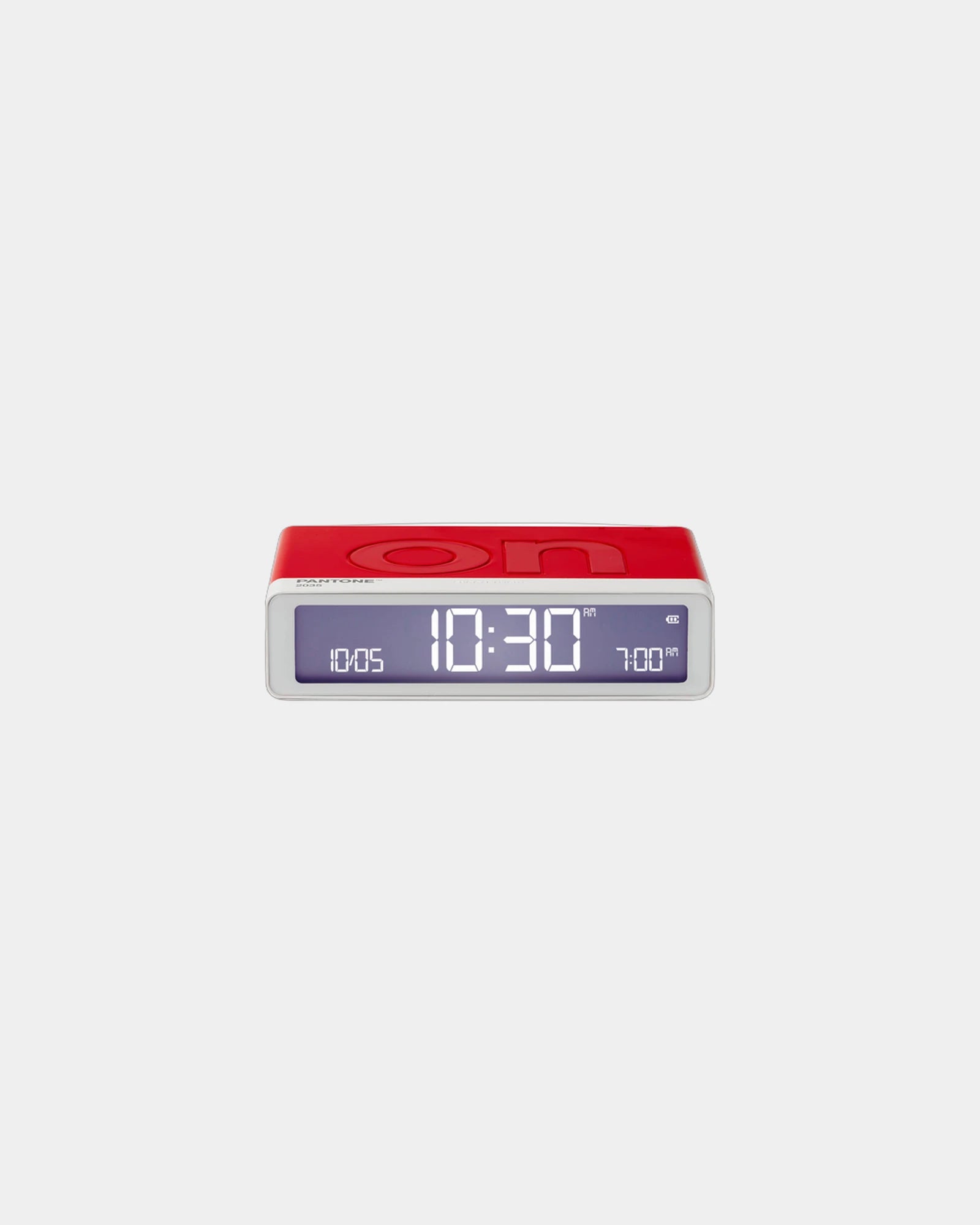 Sveglia LCD Lexon Flip+ ricaricabile da personalizzare - Rosso 2035