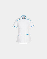 Casacca medica elasticizzata poliestere da personalizzare - Bianco
