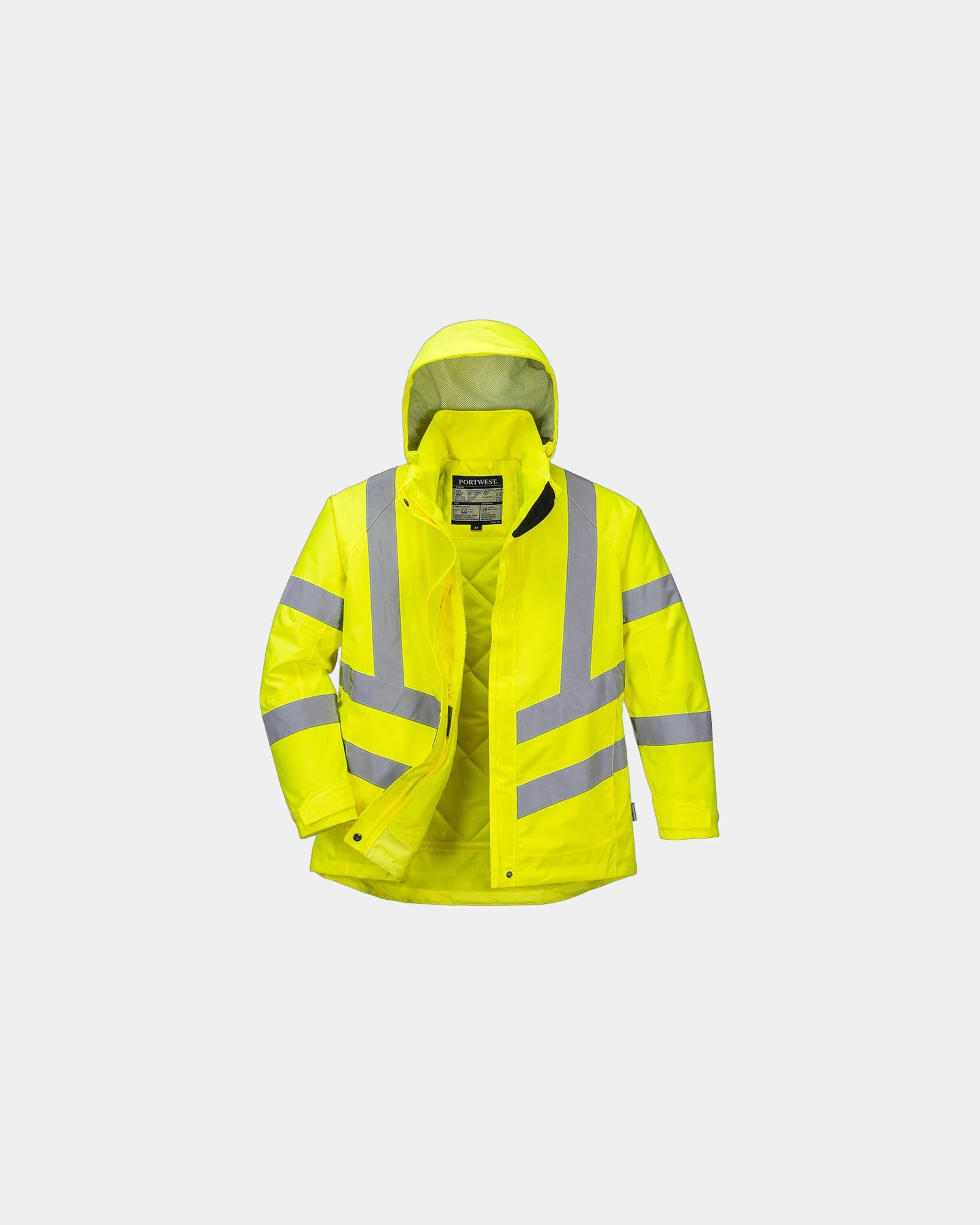 Parka invernale alta visibilità donna da personalizzare - Giallo