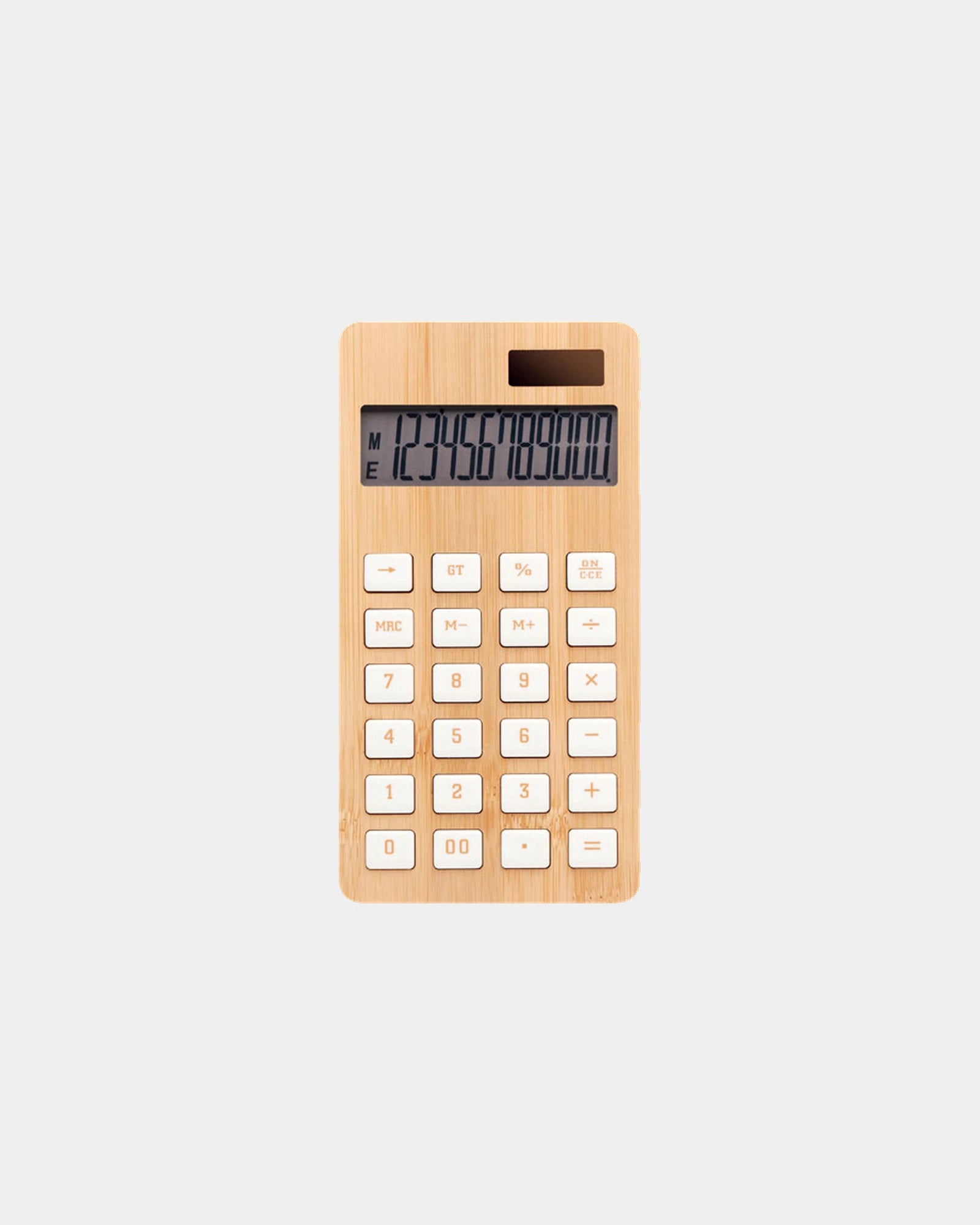 Calcolatrice 12 cifre bambù solare da personalizzare - Legno