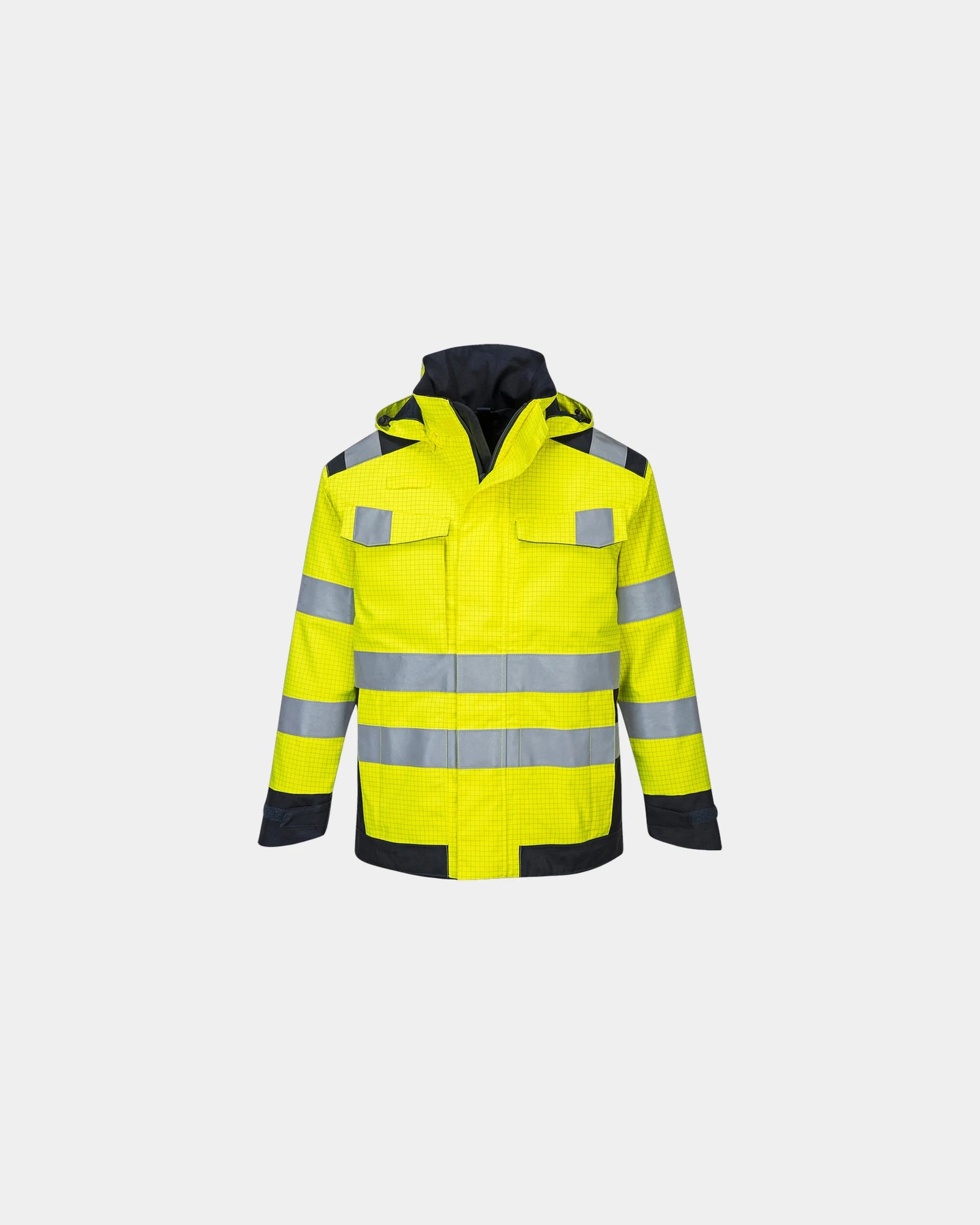 Giacca antipioggia multinorma arco elettrico da personalizzare - Giallo-Blu Navy