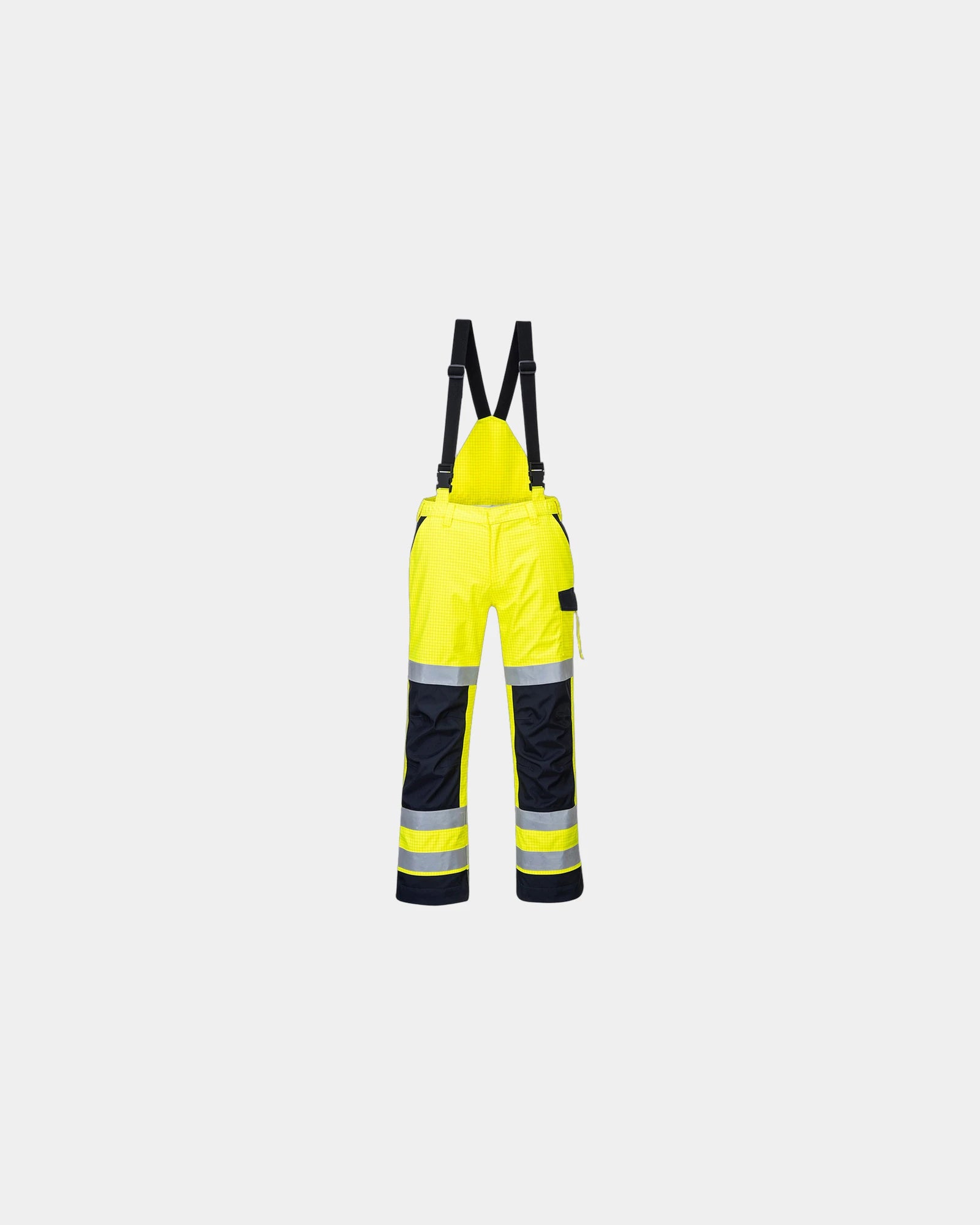 Pantalone antipioggia multirischio da personalizzare - Giallo-Blu Navy