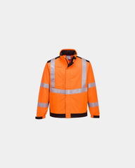 Giacca softshell multinorma alta visibilità da personalizzare - Arancione