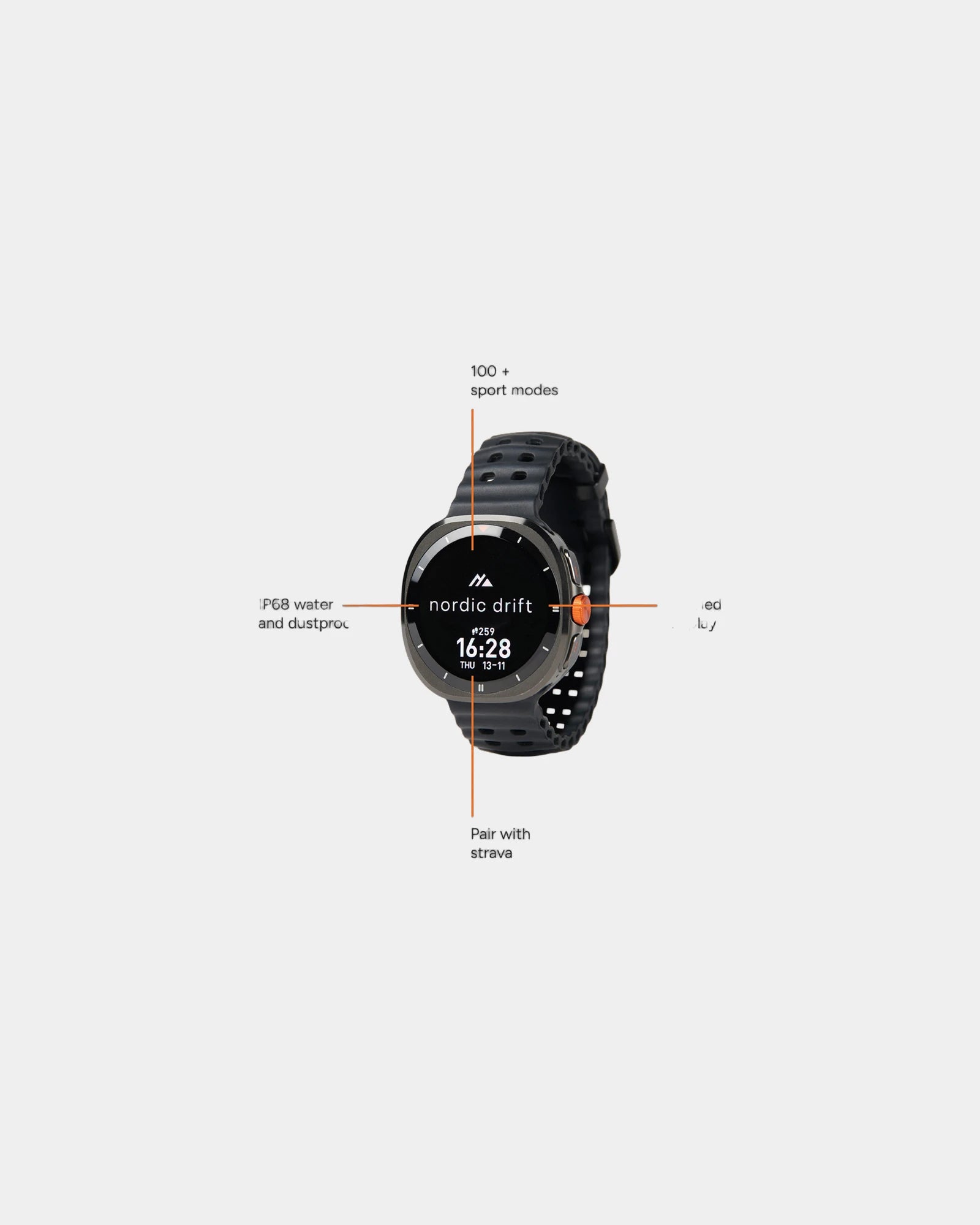 Orologio da polso IP68 AMOLED Titan da personalizzare - 1