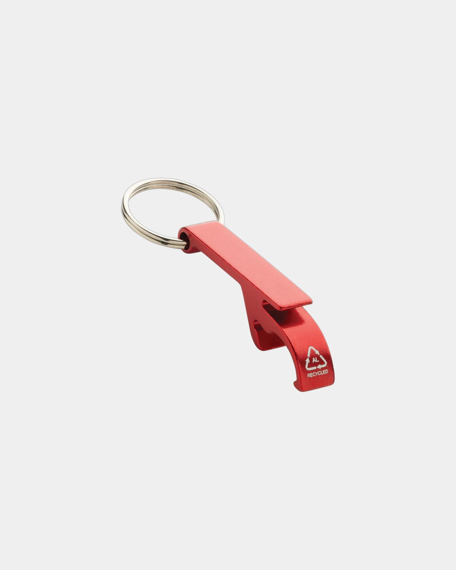 Portachiavi apribottiglie alluminio riciclato personalizzato da personalizzare - Rosso