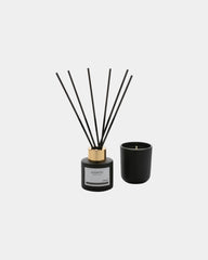 Set regalo bastoncini profumati e candela da personalizzare - Nero