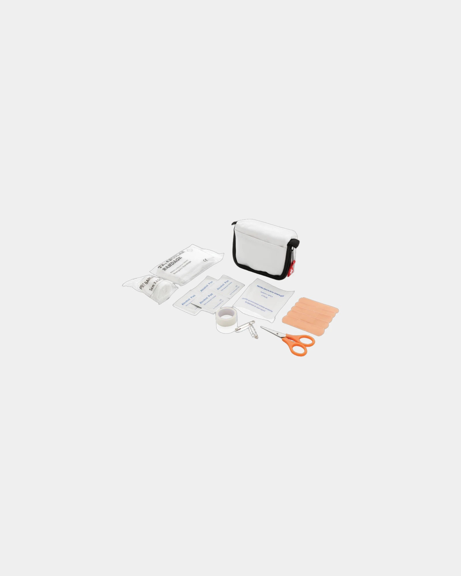 Kit di pronto soccorso in pochette da personalizzare - Bianco