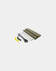 Set posate e cannucce acciaio inox Tierra da personalizzare - Verde