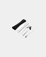 Set posate acciaio inox 4 pezzi da personalizzare - Argento
