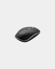 Mouse wireless luminoso con logo da personalizzare - Nero