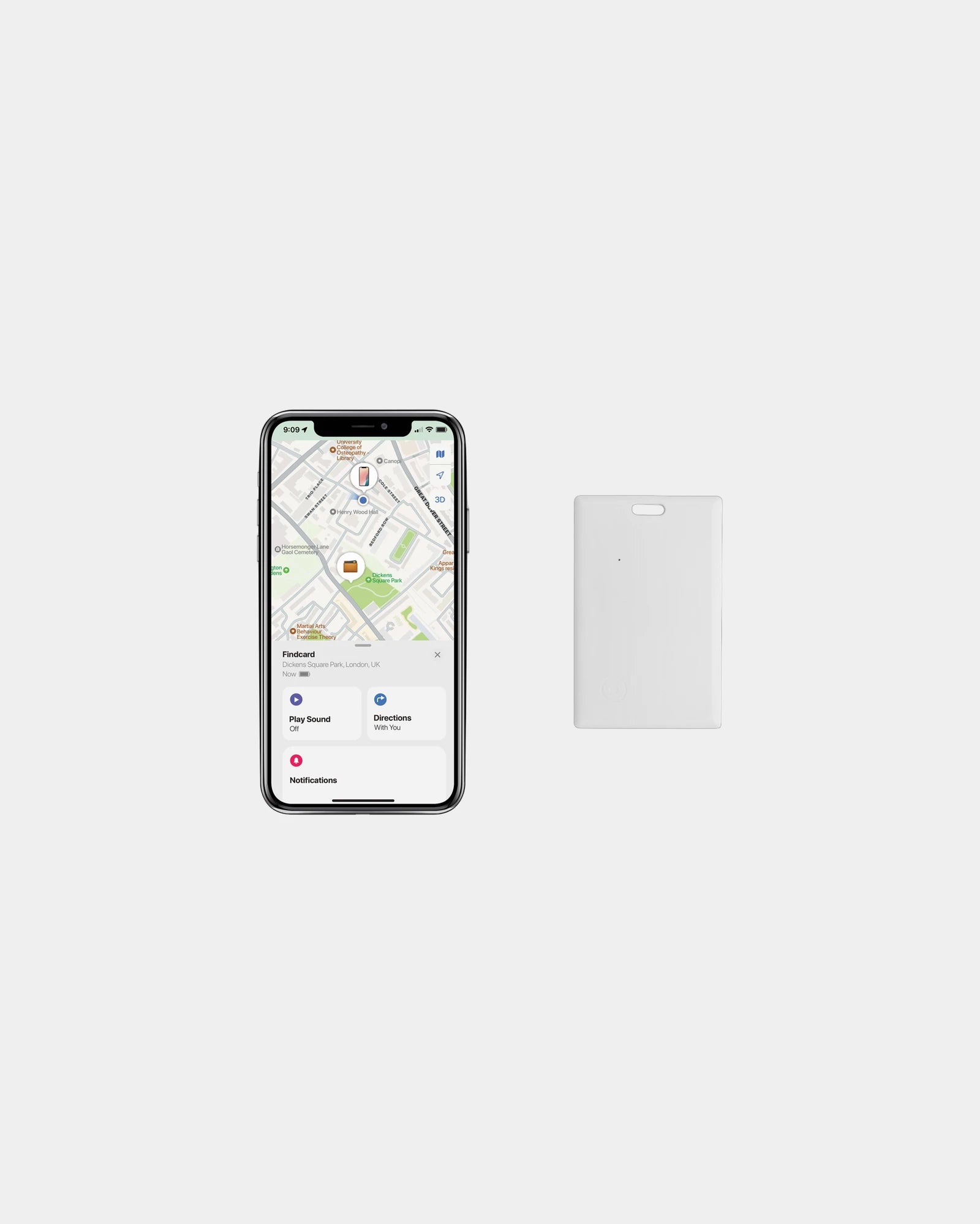Localizzatore carta ABS riciclato Findcard da personalizzare - 1