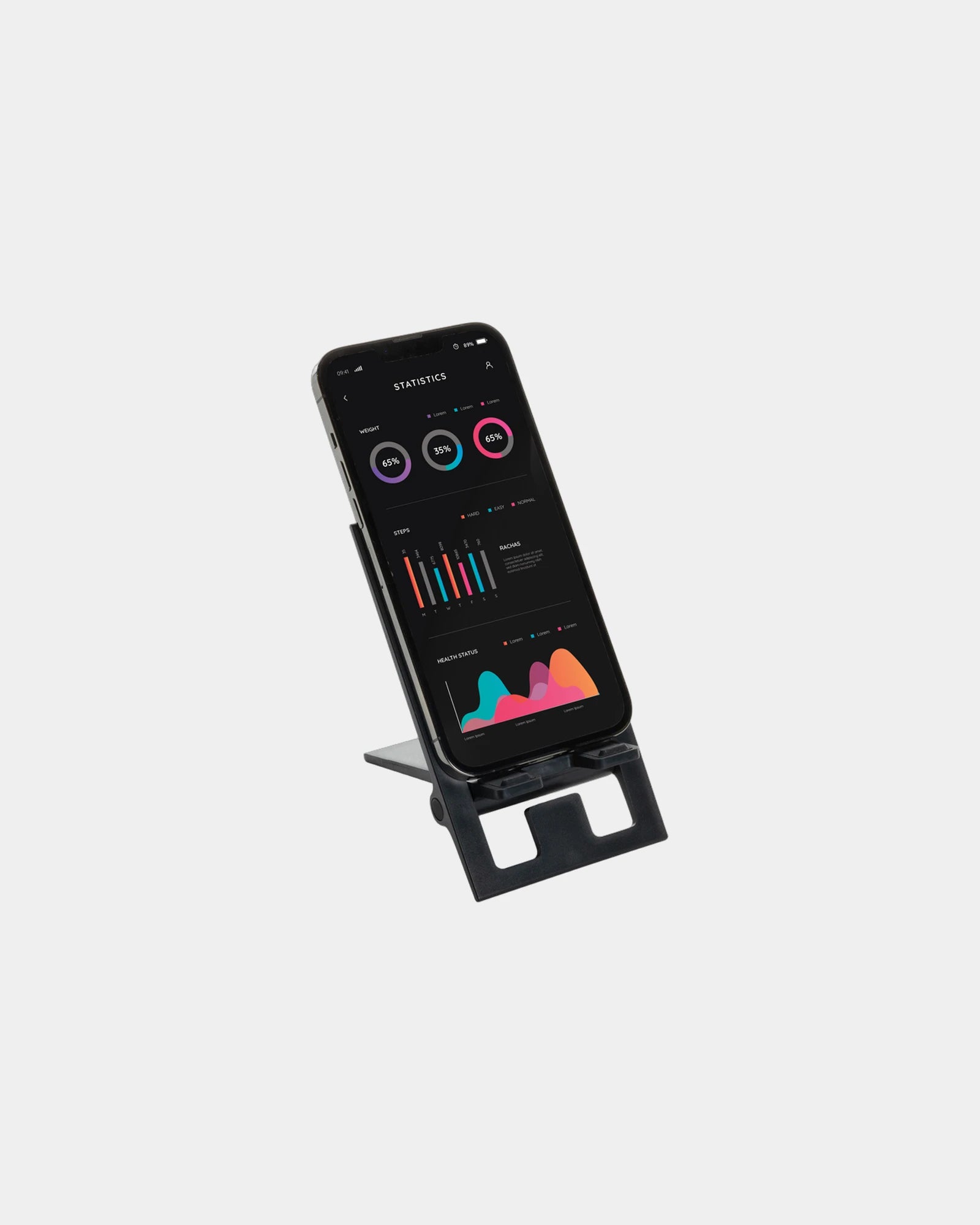 Supporto telefono pieghevole RCS riciclato da personalizzare - 1