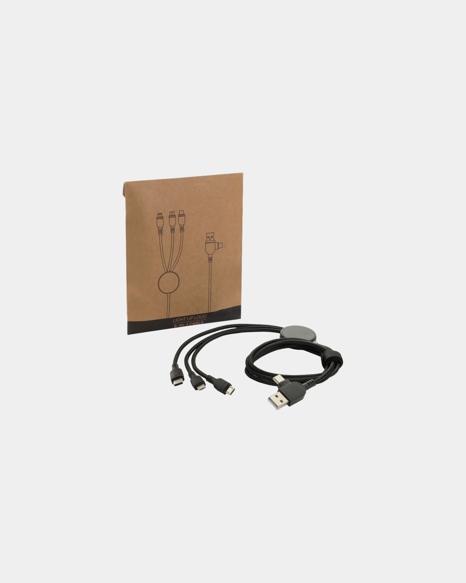 Cavo 6 in 1 luminoso nylon 120 cm da personalizzare - 2
