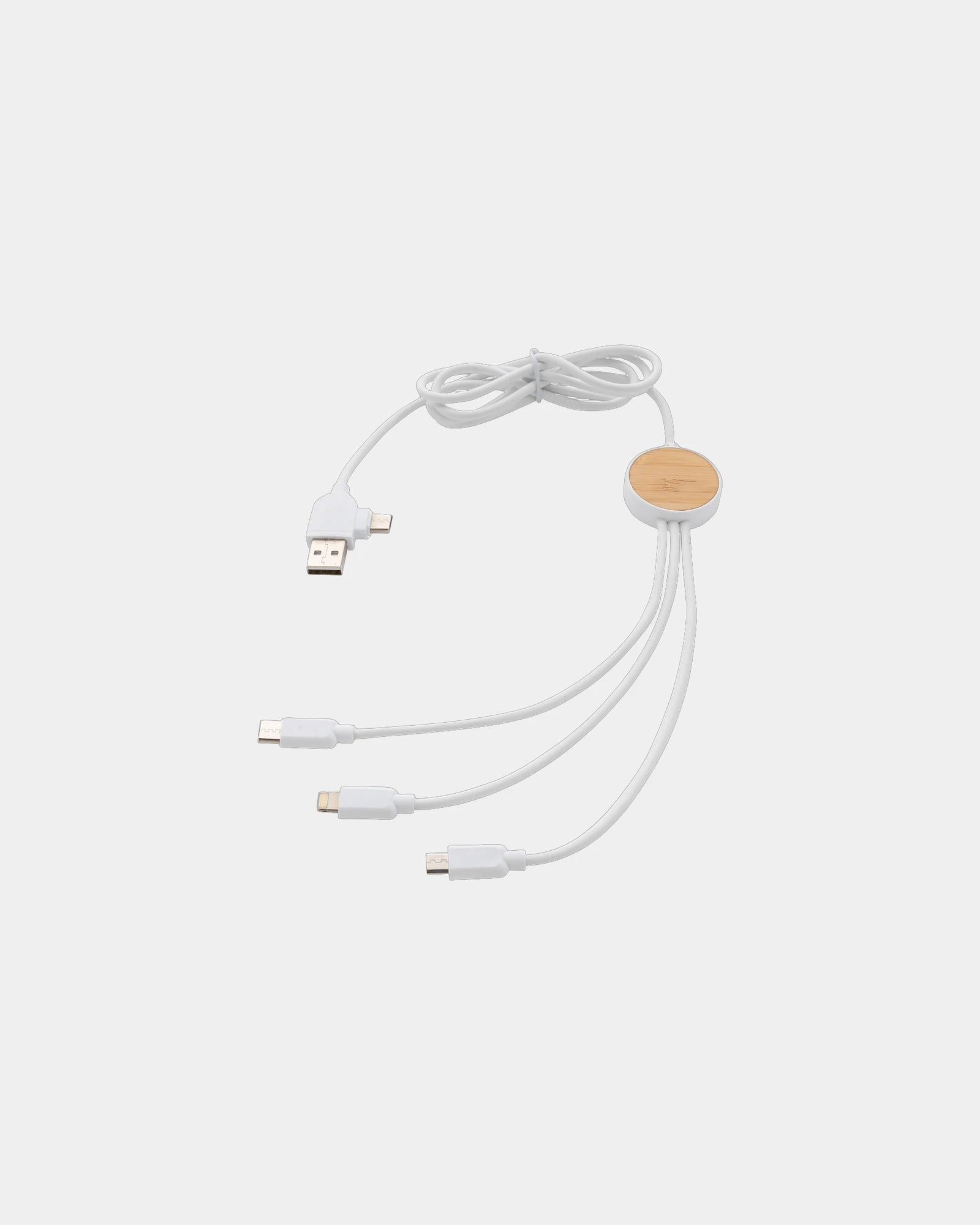Multi-cavo riciclato 6-in-1 bambù FSC da personalizzare - 5