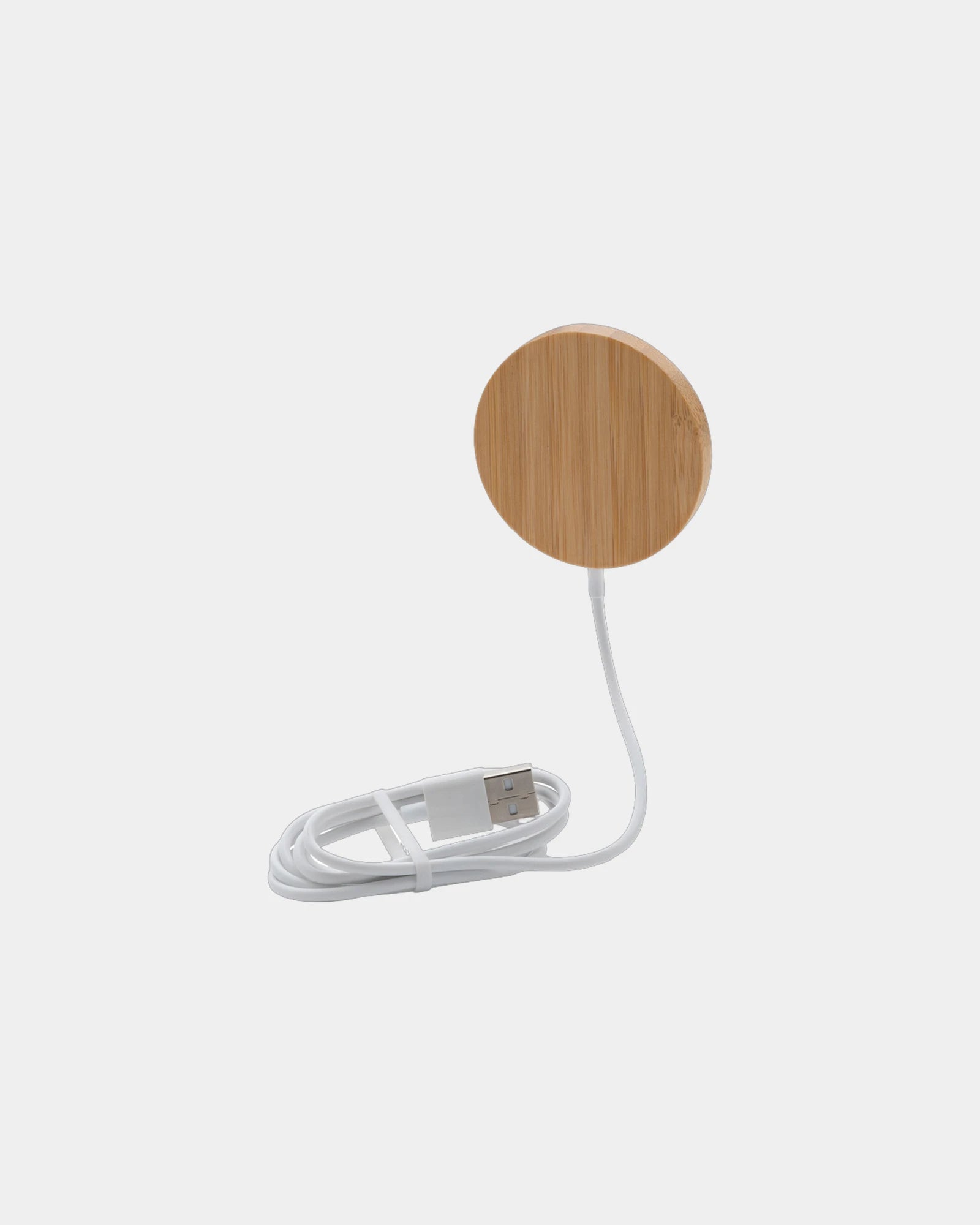 Caricatore wireless magnetico bambù 10W da personalizzare - Marrone