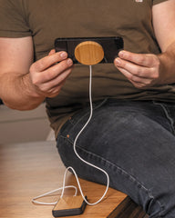 Caricatore wireless magnetico bambù 10W da personalizzare - 9
