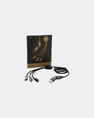 Multi-cavo riciclato 6-in-1 alluminio 120cm da personalizzare - 1