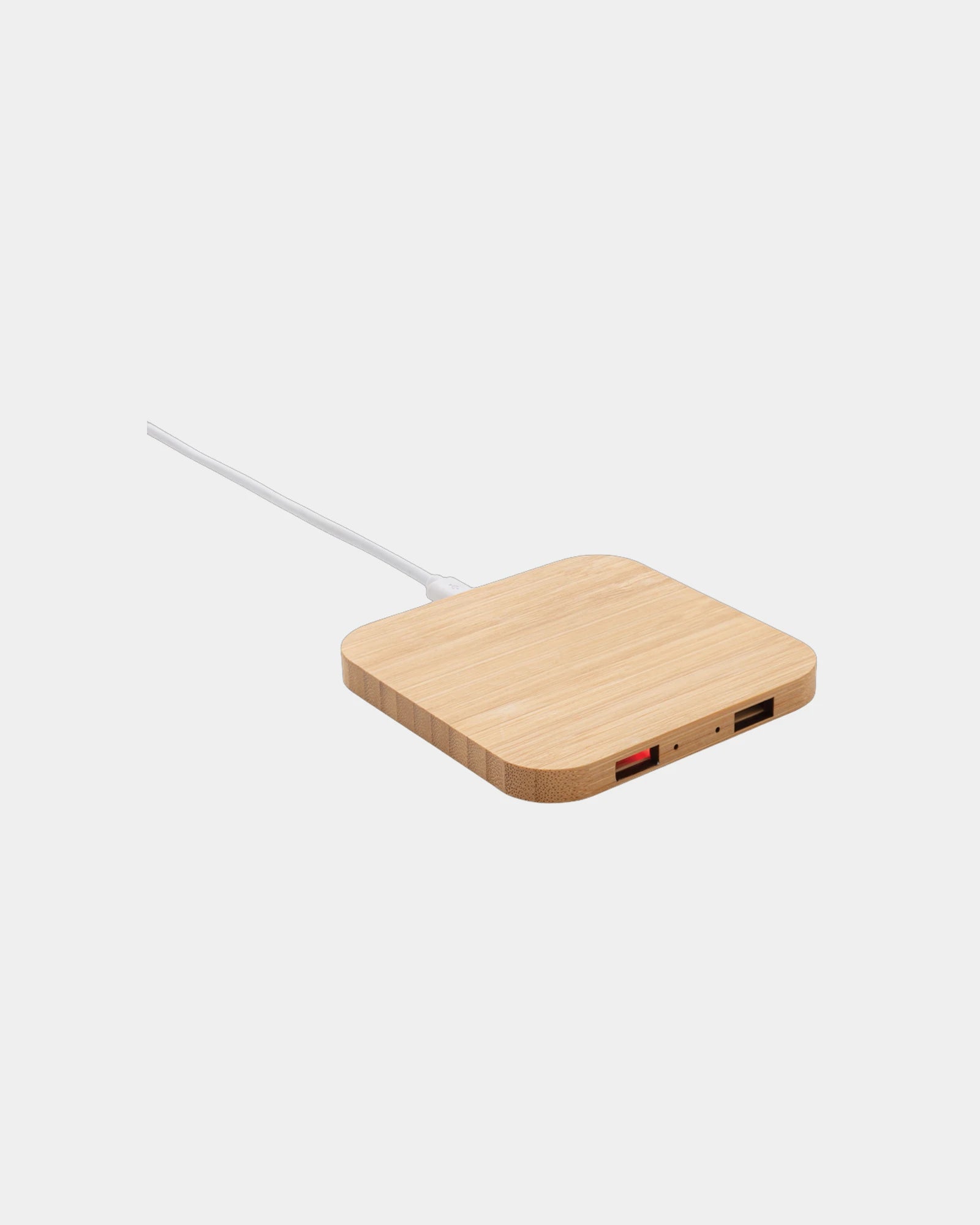 Caricatore wireless bambù FSC 5W da personalizzare - Marrone