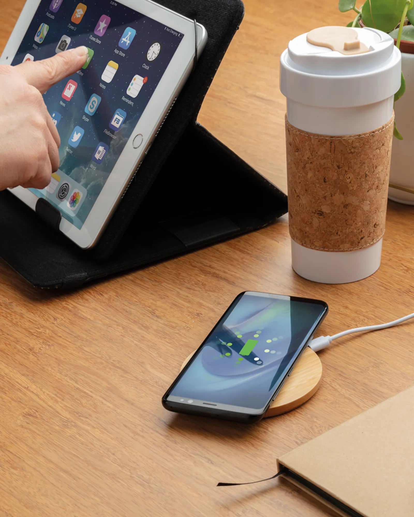 Caricatore wireless bambù FSC 5W da personalizzare - 3