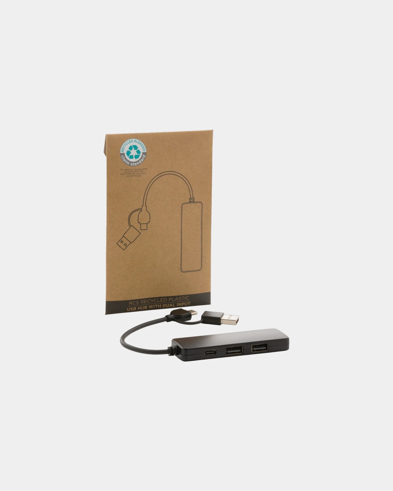 Hub USB plastica riciclata doppio ingresso da personalizzare - 2
