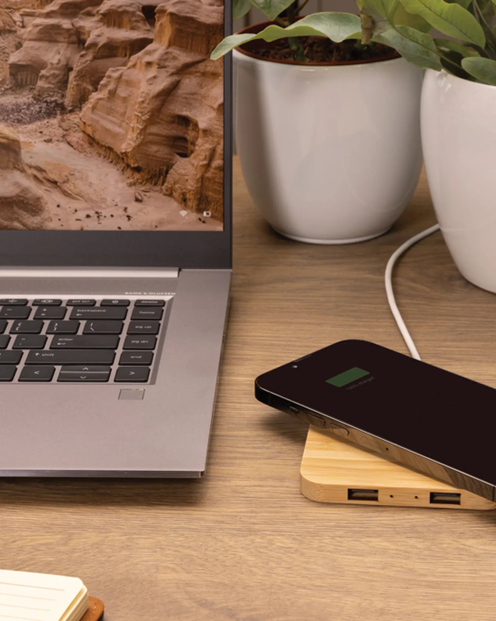 Caricatore wireless bambù FSC 10W da personalizzare - 5