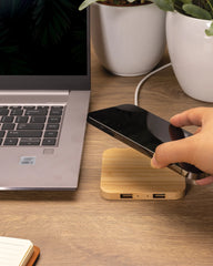 Caricatore wireless bambù FSC 10W da personalizzare - 4