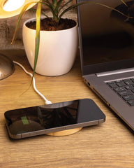 Caricatore wireless bambù FSC 15W da personalizzare - 3
