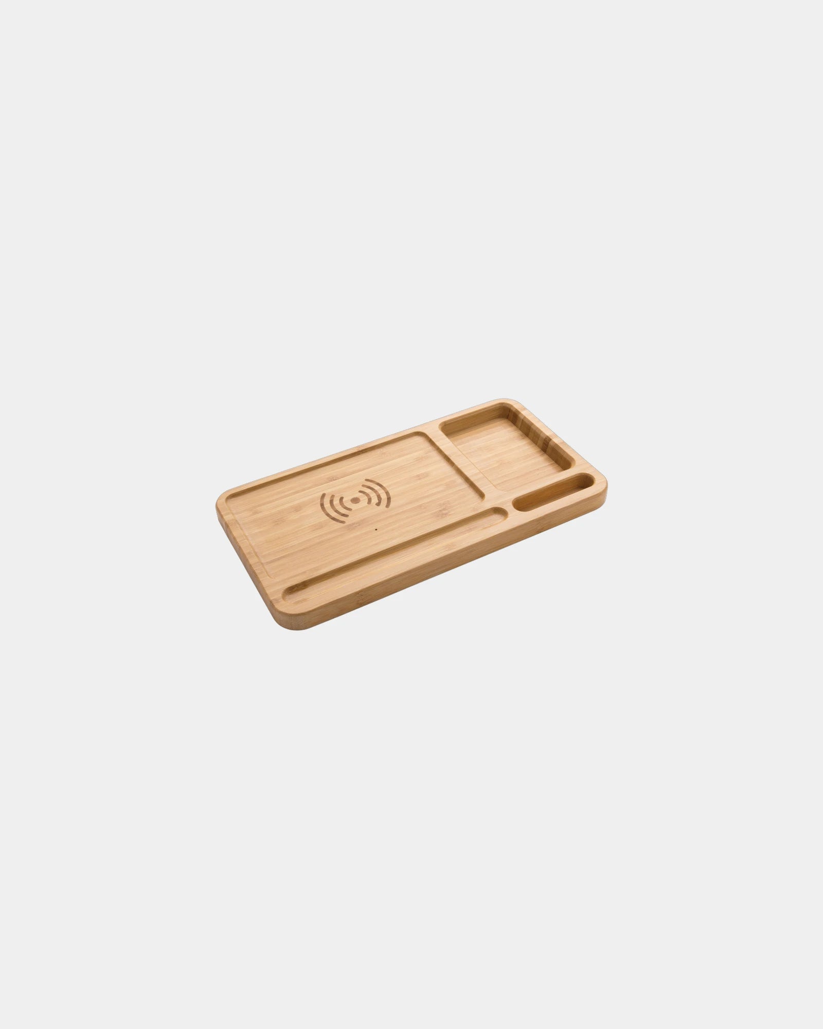 Organizer scrivania bambù caricatore 10W personalizzato da personalizzare - Marrone